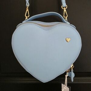 NWT Stoney Clover Ln Heart-Shaped Blue Crossbody Bag